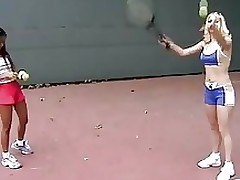 pretties love girl tennis lesson asian blondes lesbians sports