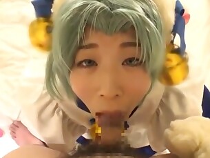 blowjob cosplay dildo japanese orgasm playing small-tits teen toys asian