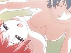 sticky unkind colossal boobed redhead anime girl asian cartoons hentai