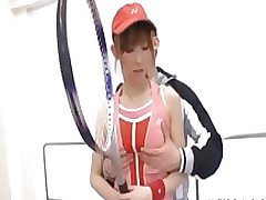 oriental sports player love cage teased edify asian brunette fetish